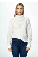 Sweter Damski Model M886 Ecru - Figl - uniwersalny Sweter Damski Model M886 Ecru - Figl - uniwersalny