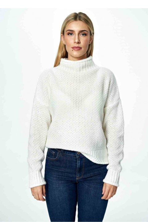 Sweter Damski Model M886 Ecru - Figl - uniwersalny Sweter Damski Model M886 Ecru - Figl - uniwersalny