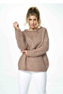 Sweter Damski Model M888 Brown - Figl - uniwersalny Sweter Damski Model M888 Brown - Figl - uniwersalny