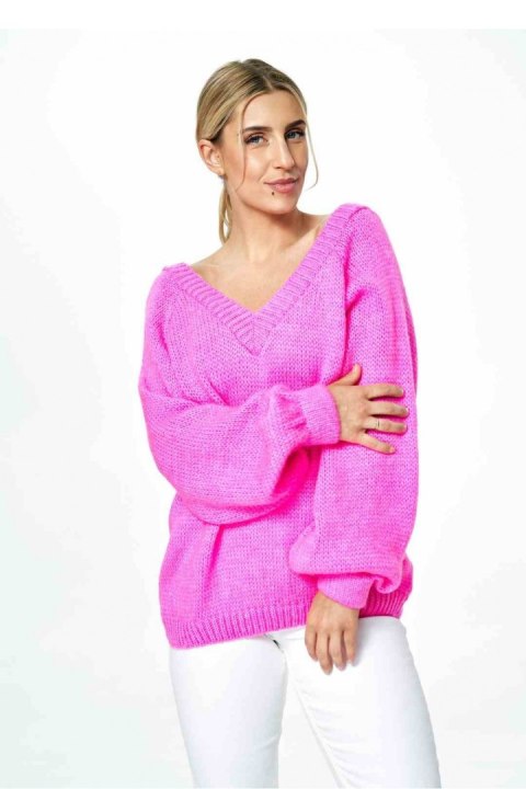 Sweter Damski Model M898 Pink - Figl - uniwersalny Sweter Damski Model M898 Pink - Figl - uniwersalny