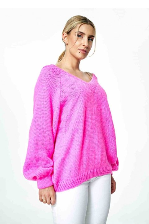 Sweter Damski Model M898 Pink - Figl - uniwersalny Sweter Damski Model M898 Pink - Figl - uniwersalny