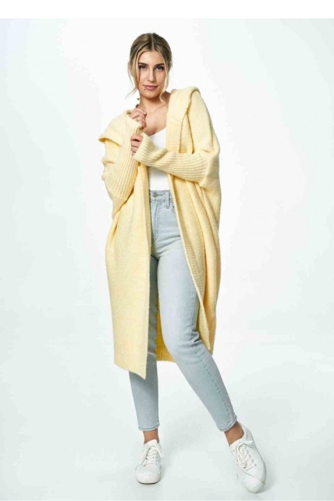 Sweter Kardigan Model M901 Yellow - Figl - uniwersalny Sweter Kardigan Model M901 Yellow - Figl - uniwersalny
