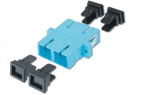 Adapter światłowodowy SC/SC, duplex, wielomodowy O M3, ceramiczna ferrula, błękitny Adapter światłowodowy SC/SC, duplex, wielomodowy O M3, ceramiczna ferrula, błękitny