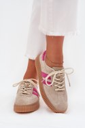 Buty Sportowe Model Cavira GD-XF-204 Beige/Pink - Step in style - 39 Buty Sportowe Model Cavira GD-XF-204 Beige/Pink - Step in style - 39