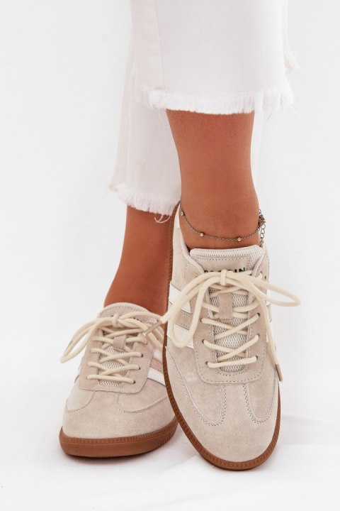 Buty Sportowe Model Ismina GD-XF-146 Beige - Step in style - 38 Buty Sportowe Model Ismina GD-XF-146 Beige - Step in style - 38