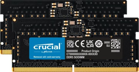 Pamięć CRUCIAL (SODIMM/DDR5/32 GB/4800MHz/1.1V/40CL/DUAL) Pamięć CRUCIAL (SODIMM/DDR5/32 GB/4800MHz/1.1V/40CL/DUAL)