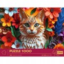 Puzzle z efektem 3D 1000 elementów 40-lecie Trefl - Kot 40040 Puzzle z efektem 3D 1000 elementów 40-lecie Trefl - Kot 40040