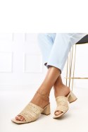 Sandał Klapki Model Gamboa E5518 Beige - PRIMO - 38