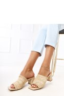 Sandał Klapki Model Gamboa E5518 Beige - PRIMO - 38