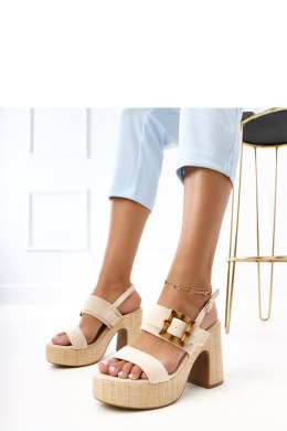 Sandały Model Elevira E5572 Beige - PRIMO - 38
