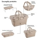 Składany kosz piknikowy 3w1, stolik, pojemnik KP03SZ Składany kosz piknikowy 3w1, stolik, pojemnik KP03SZ