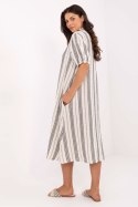 Sukienka Model TW-SK-BI-2451.84 White/Black - Och Bella - uniwersalny Sukienka Model TW-SK-BI-2451.84 White/Black - Och Bella - uniwersalny