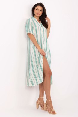 Sukienka Model TW-SK-BI-2451.84 White/Green - Och Bella - uniwersalny