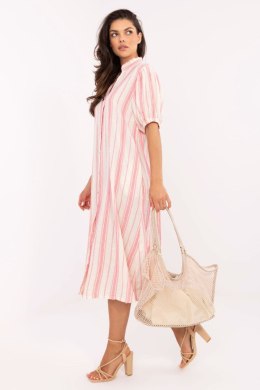 Sukienka Model TW-SK-BI-2451.84 White/Pink - Och Bella - uniwersalny