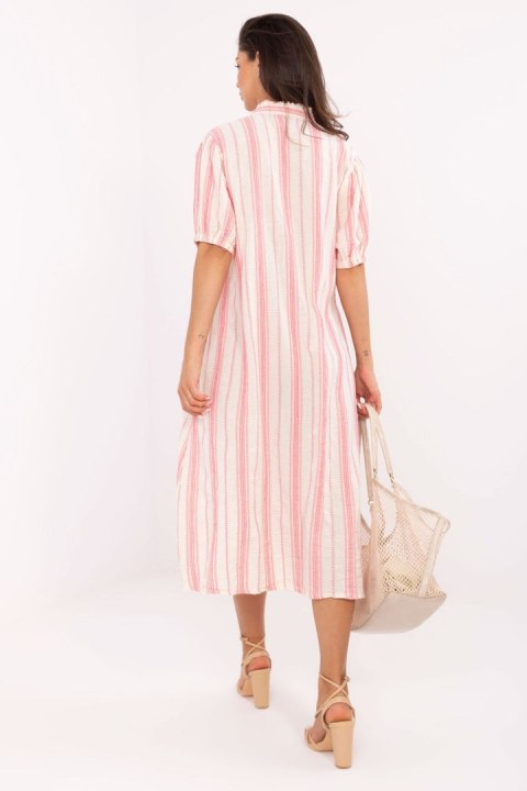 Sukienka Model TW-SK-BI-2451.84 White/Pink - Och Bella - uniwersalny