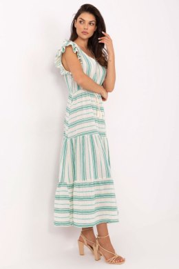 Sukienka Model TW-SK-BI-28760.97 White/Green - Och Bella - uniwersalny