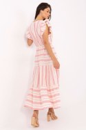 Sukienka Model TW-SK-BI-28760.97 White/Pink - Och Bella - uniwersalny