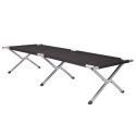 Touristenbett, Feldbett, Kanu 190 x 62cm faltbar mit Bezug, schwarz AR04CZ