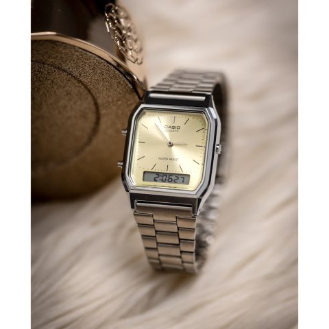 ZEGAREK UNISEX CASIO Vintage AQ-230A-9AMQYDF + BOX ZEGAREK UNISEX CASIO Vintage AQ-230A-9AMQYDF + BOX