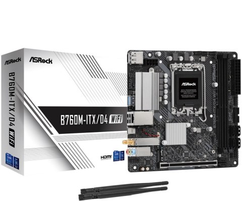Płyta główna ASROCK B760M-ITX/D4 WIFI (Socket 1700 /mini ITX) Płyta główna ASROCK B760M-ITX/D4 WIFI (Socket 1700 /mini ITX)