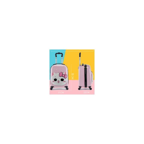 KINDERKOFFER KABINENKOFFER KINDERGEPÄCK rosa Kätzchen WP06 KINDERKOFFER KABINENKOFFER KINDERGEPÄCK rosa Kätzchen WP06