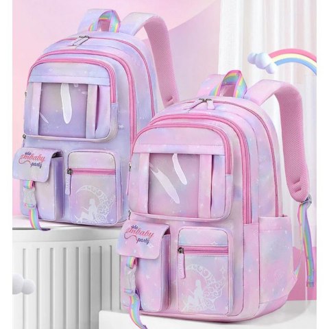 RAINBOW süßer Schulrucksack, Universaltaschen, mit einem Maskottchen PL159FIO RAINBOW süßer Schulrucksack, Universaltaschen, mit einem Maskottchen PL159FIO