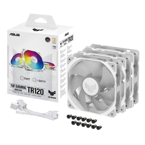 Wentylator do obudów ASUS TUF Gaming TR120 ARGB WHITE 3IN1 90DA0093-B09020 Wentylator do obudów ASUS TUF Gaming TR120 ARGB WHITE 3IN1 90DA0093-B09020