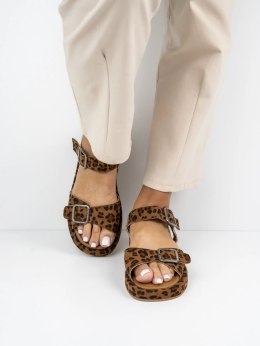 Buty damskie eleganckie w kolorze Leopard - 38