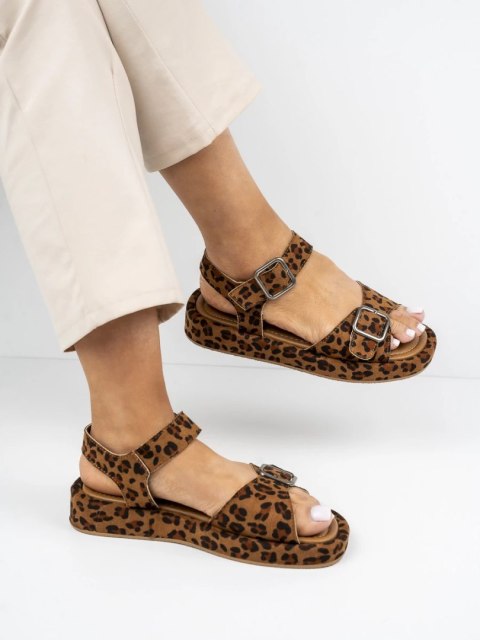 Buty damskie eleganckie w kolorze Leopard - 39