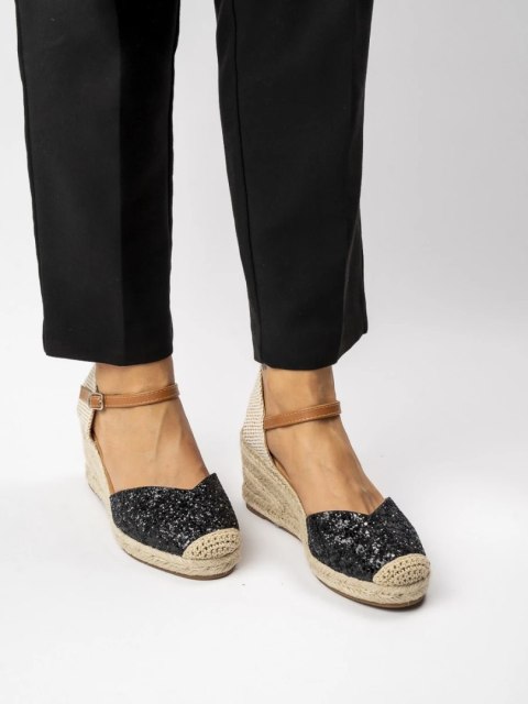 Damskie Espadryle BLACK - 39
