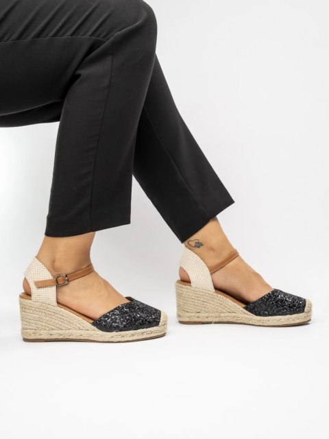 Damskie Espadryle BLACK - 39