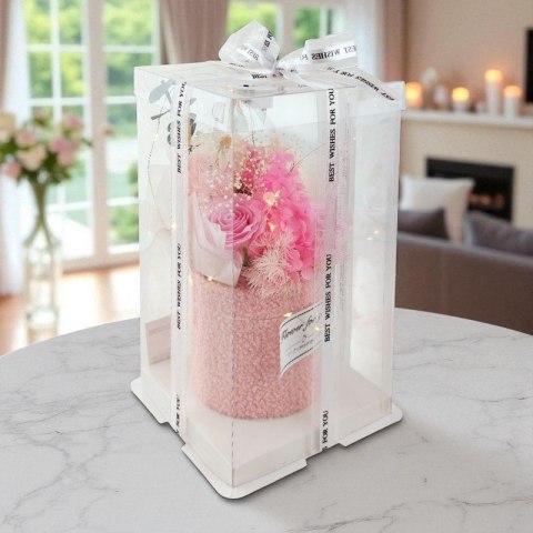Duftendes Seifenblumen-Bouquet in einer Geschenkbox mit LED-Beleuchtung, BUK21 Duftendes Seifenblumen-Bouquet in einer Geschenkbox mit LED-Beleuchtung, BUK21