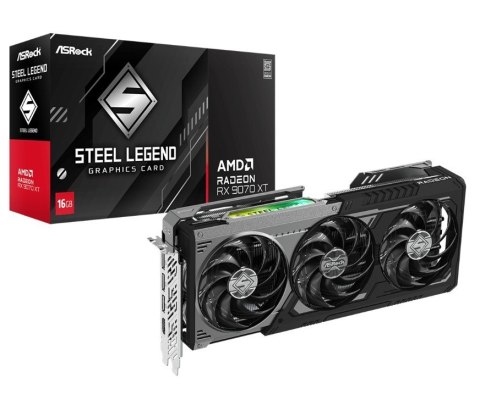 Karta graficzna ASROCK RX 9070 XT STEEL LEGEND DARK 16GB GDDR6 (RX9070XT SLD 16G) Karta graficzna ASROCK RX 9070 XT STEEL LEGEND DARK 16GB GDDR6 (RX9070XT SLD 16G)
