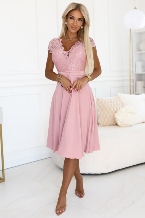 Sukienka Model Linda 381-6 Dirty Pink - Numoco - XL Sukienka Model Linda 381-6 Dirty Pink - Numoco - XL