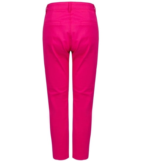 Damskie eleganckie spodnie kolorowe cygaretki VALERIA (Różowy)