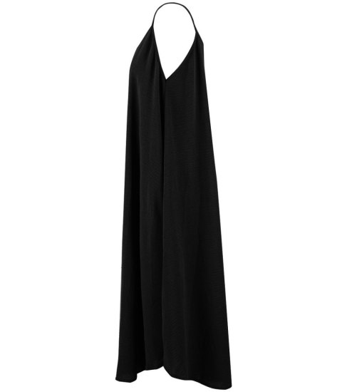 Długa sukienka maxi ramiączka luźna rozszerzana SUMMER (Czarny)