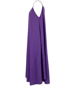 Długa sukienka maxi ramiączka luźna rozszerzana SUMMER (Fioletowy)