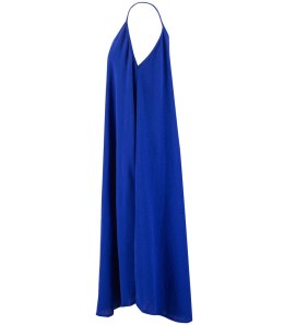 Długa sukienka maxi ramiączka luźna rozszerzana SUMMER (Niebieski)