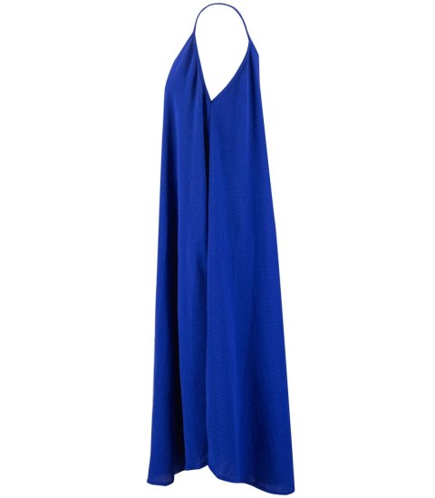 Długa sukienka maxi ramiączka luźna rozszerzana SUMMER (Niebieski)