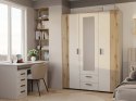 SZAFA AVA 150 CM LUSTRO 2 SZUFLADY RYFLOWANY FRONT DĄB EVOKE KASZMIR BEŻ SZAFA AVA 150 CM LUSTRO 2 SZUFLADY RYFLOWANY FRONT DĄB EVOKE KASZMIR BEŻ
