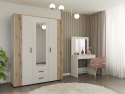 SZAFA AVA 150 CM LUSTRO 2 SZUFLADY RYFLOWANY FRONT DĄB EVOKE KASZMIR BEŻ SZAFA AVA 150 CM LUSTRO 2 SZUFLADY RYFLOWANY FRONT DĄB EVOKE KASZMIR BEŻ