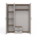 SZAFA AVA 150 CM LUSTRO 2 SZUFLADY RYFLOWANY FRONT DĄB EVOKE KASZMIR BEŻ SZAFA AVA 150 CM LUSTRO 2 SZUFLADY RYFLOWANY FRONT DĄB EVOKE KASZMIR BEŻ