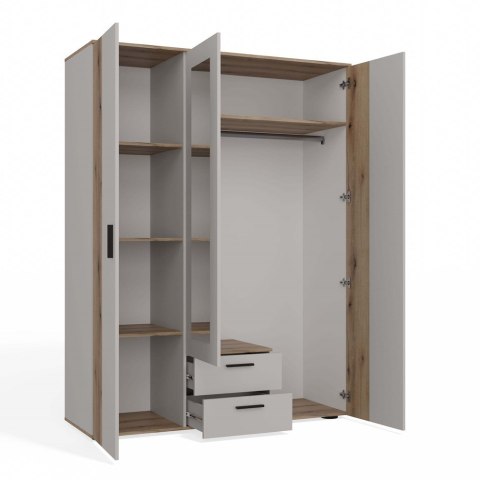 SZAFA AVA 150 CM LUSTRO 2 SZUFLADY RYFLOWANY FRONT DĄB EVOKE KASZMIR BEŻ SZAFA AVA 150 CM LUSTRO 2 SZUFLADY RYFLOWANY FRONT DĄB EVOKE KASZMIR BEŻ