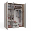 SZAFA AVA 150 CM LUSTRO 2 SZUFLADY RYFLOWANY FRONT DĄB EVOKE KASZMIR BEŻ SZAFA AVA 150 CM LUSTRO 2 SZUFLADY RYFLOWANY FRONT DĄB EVOKE KASZMIR BEŻ