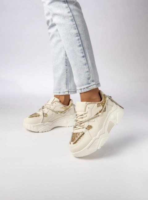 Damskie Sneakersy - Złote LUMIA BEIGE - 38