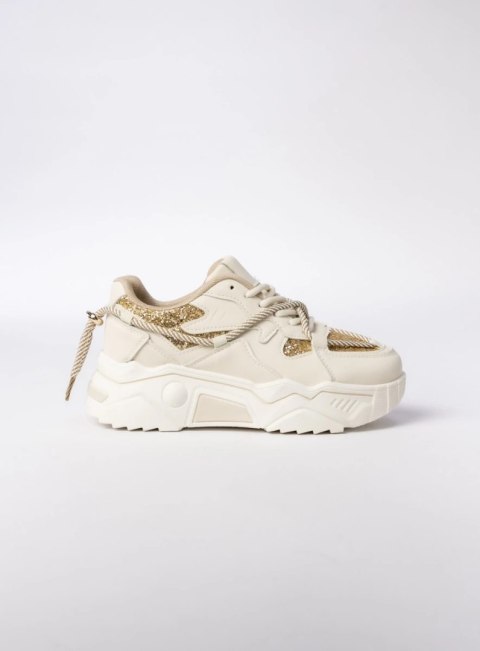 Damskie Sneakersy - Złote LUMIA BEIGE - 38