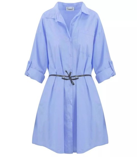 Długa koszula Szmizjerka basic bawełna (Niebieski) Długa koszula Szmizjerka basic bawełna (Niebieski)