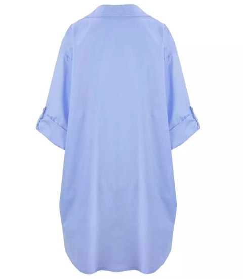 Długa koszula Szmizjerka basic bawełna (Niebieski) Długa koszula Szmizjerka basic bawełna (Niebieski)