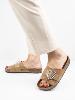 Modne klapki damskie Pepper w kolorze Khaki - 37