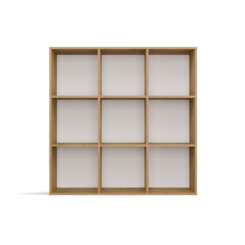 REGAŁ MALAX 3x3 H DĄB ARTISAN ZABUDOWANY TYŁ HDF PÓŁKI 110x110 CM REGAŁ MALAX 3x3 H DĄB ARTISAN ZABUDOWANY TYŁ HDF PÓŁKI 110x110 CM